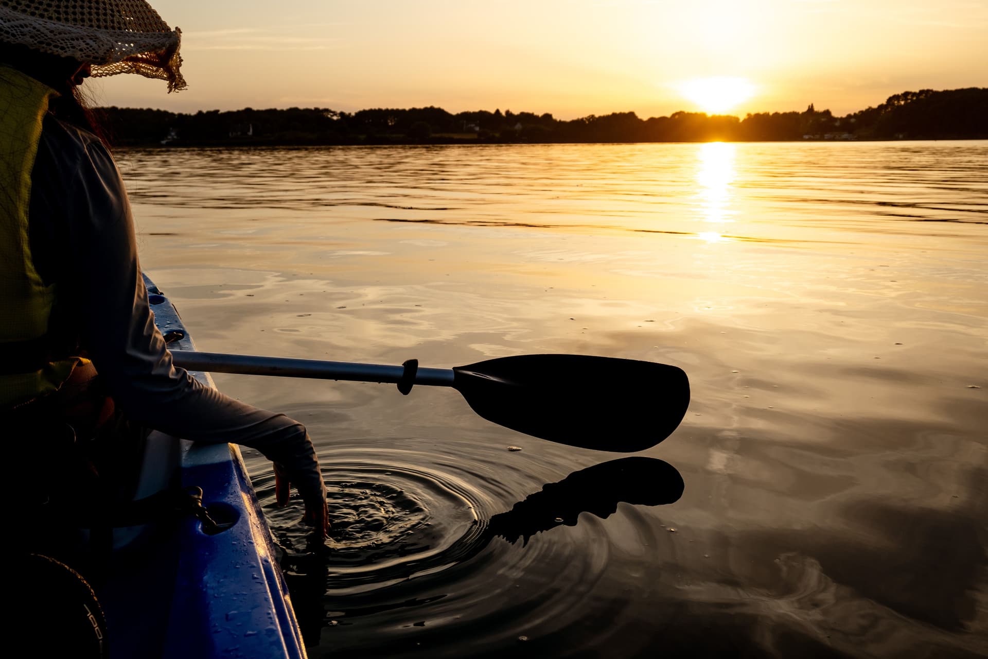 kayak at sunset