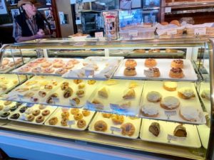 The case at Door County Bakery in Sister Bay glows with warmth and flavor. 