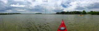 View from kayak bow