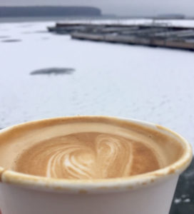 Latte art and frozen waters