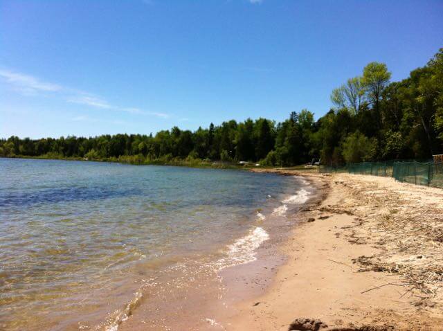 Sand Bay Beach in Liberty Grove