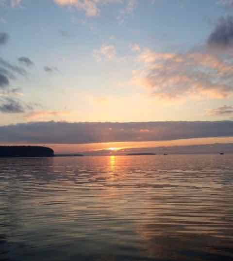 Sunset on still waters