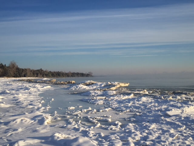 Ice on the lake